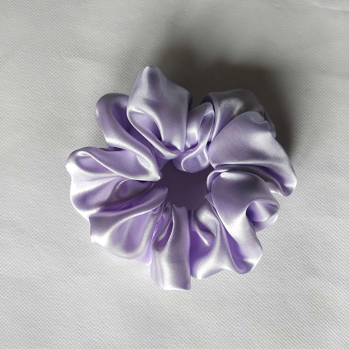 light purple satin scrunchie