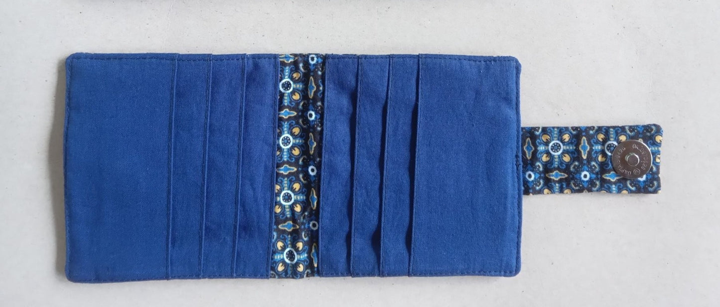 handmade small fabric card holder, wallet