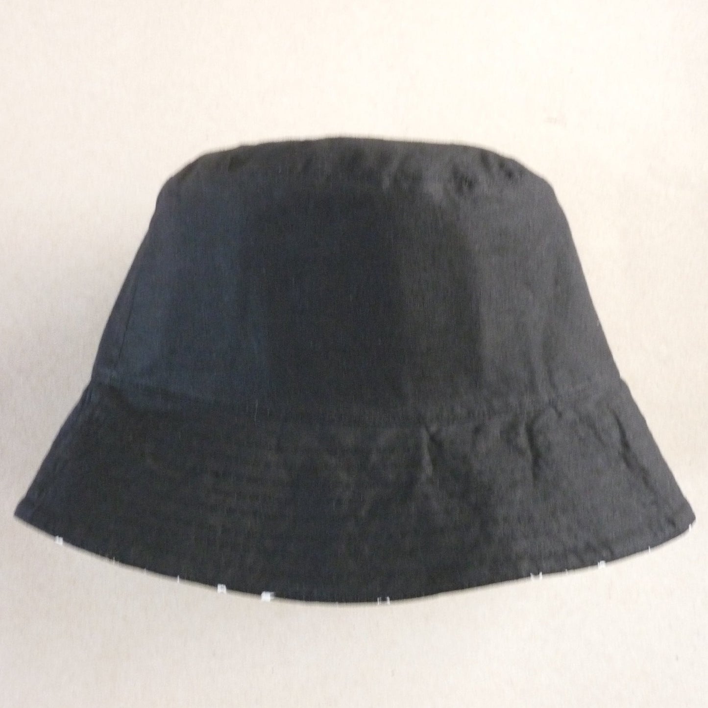 black and white star reversible cotton bucket hat, unisex, 2 sizes