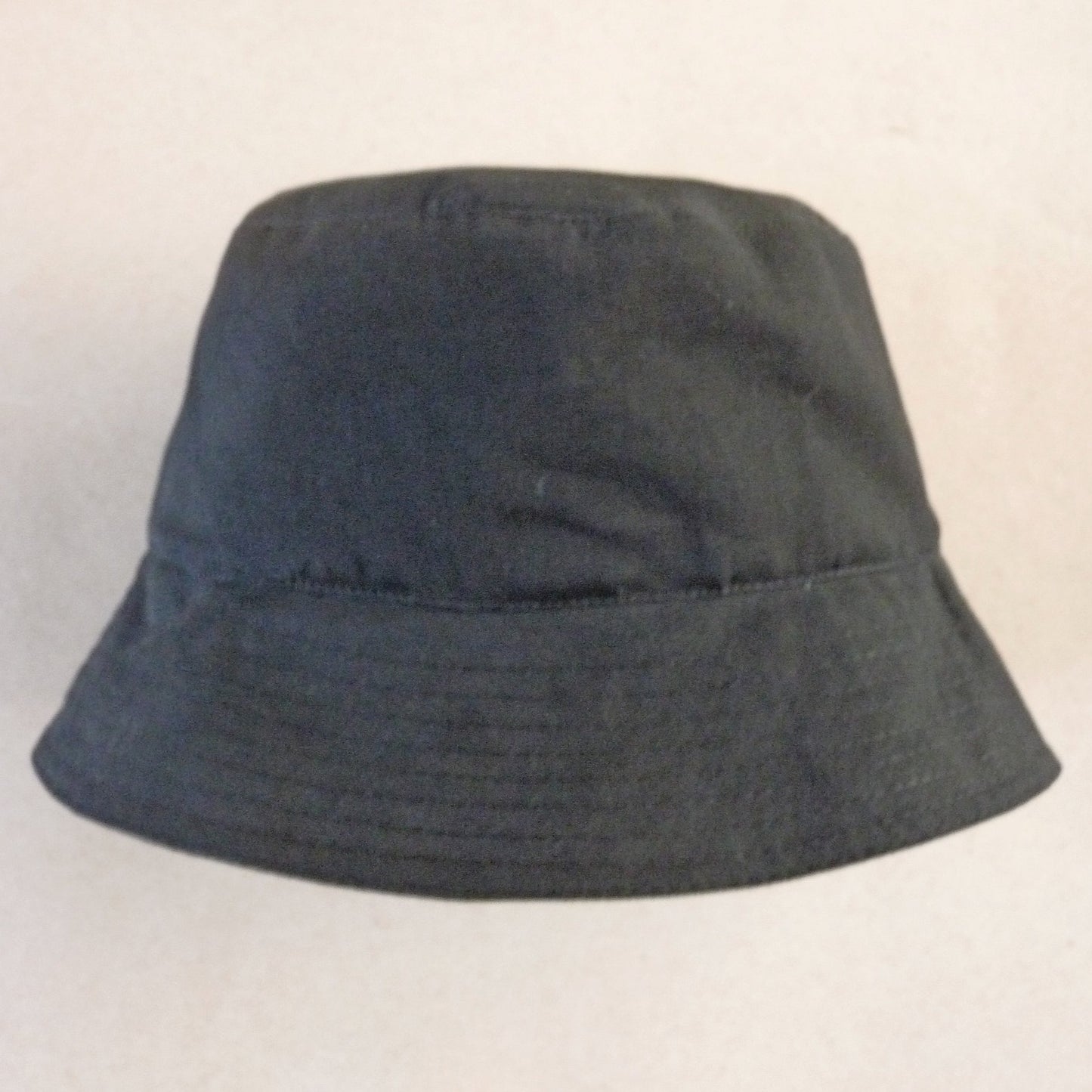 handmade black bucket hat, twill