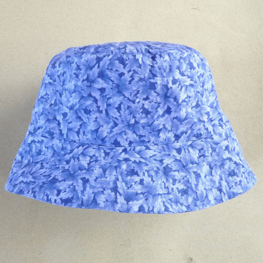 handmade reversible blue cotton unisex bucket hat