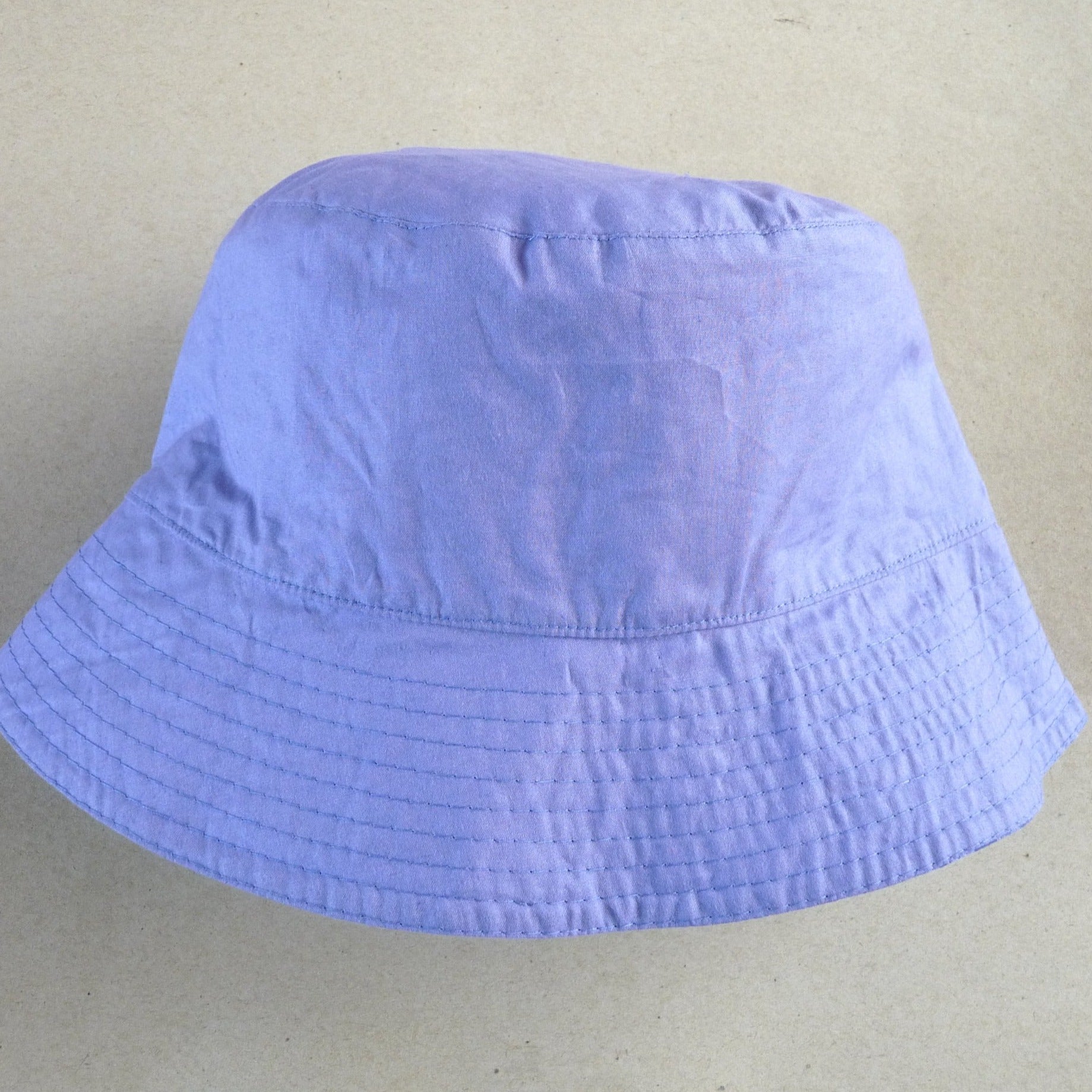 handmade blue reversible cotton unisex bucket hat