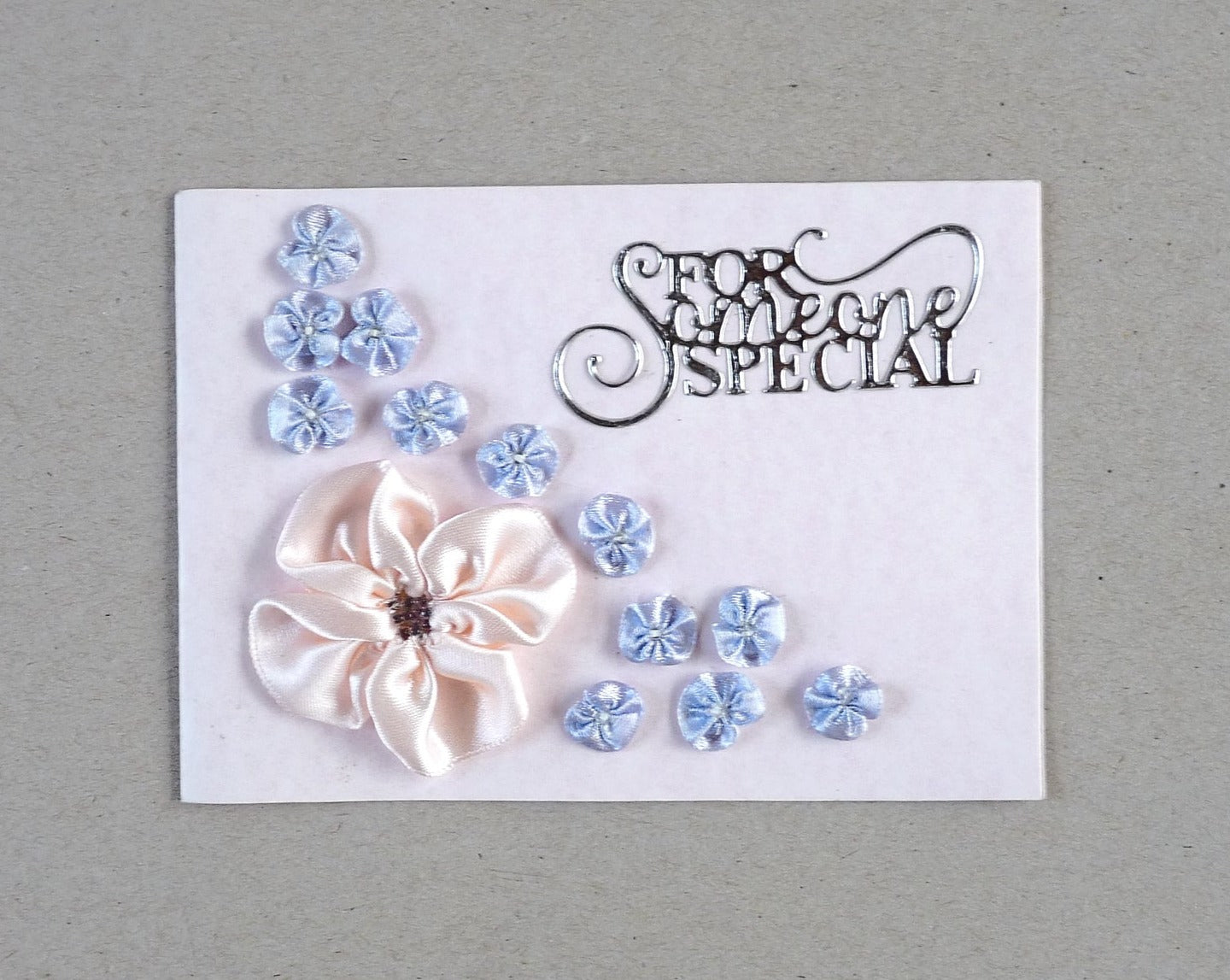 for someone special handmade ribbon flower card