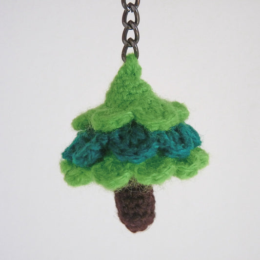 crochet tree key tag