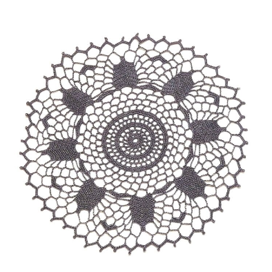 small grey crochet doily