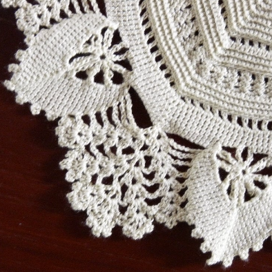 handmade small hexagon crochet lace doily