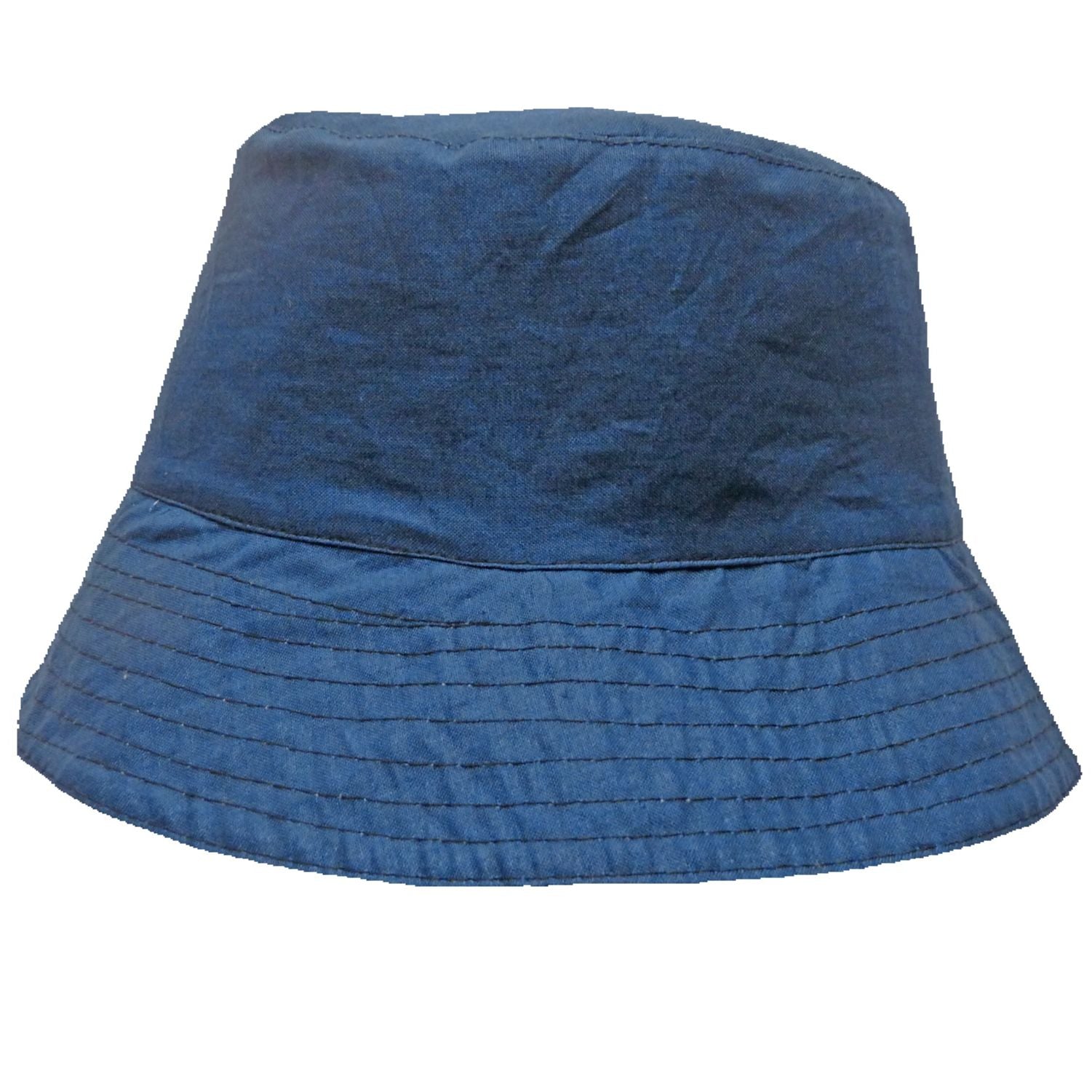 handmade blue cotton bucket hat