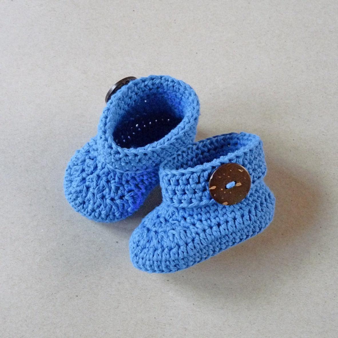 Handmade crochet baby booties, unisex