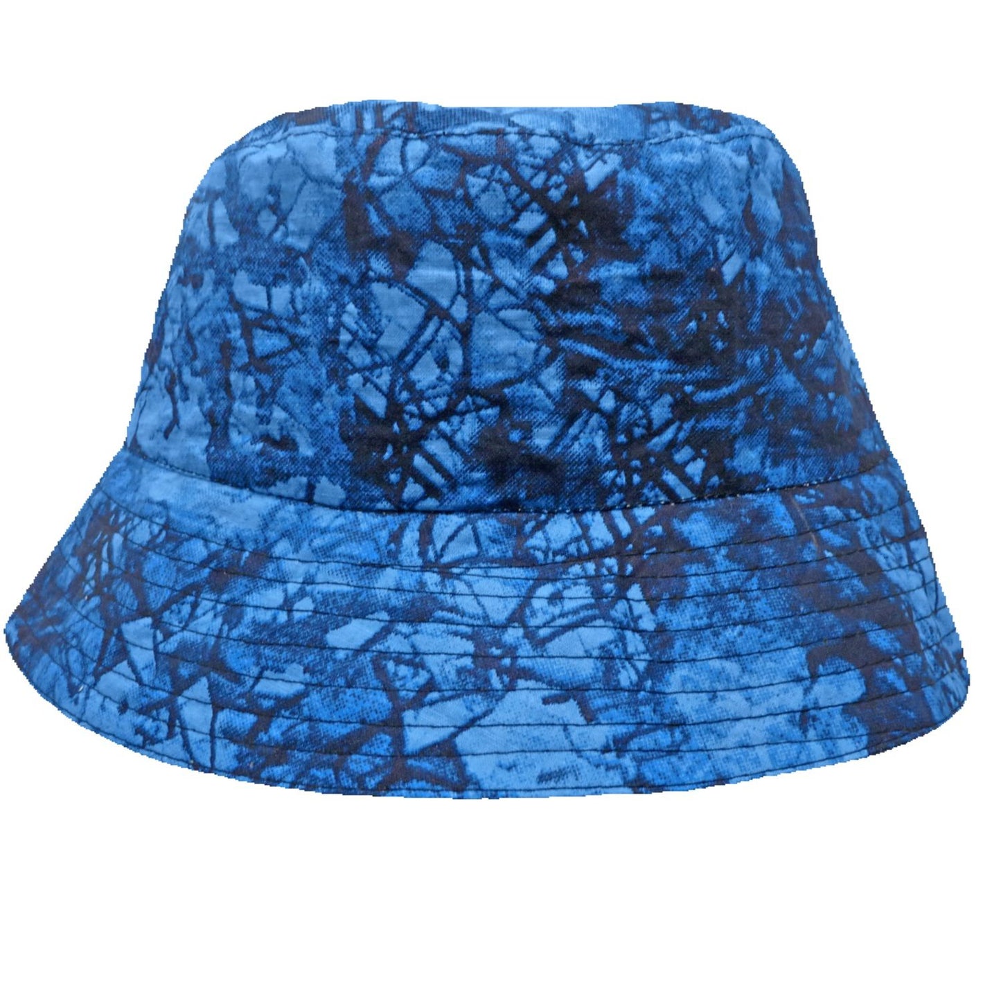 blue reversible cotton bucket hat